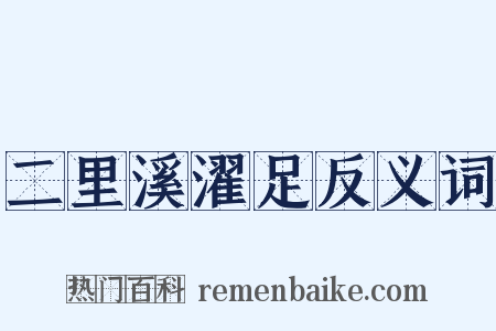 二里溪濯足反义词是什么意思的图片